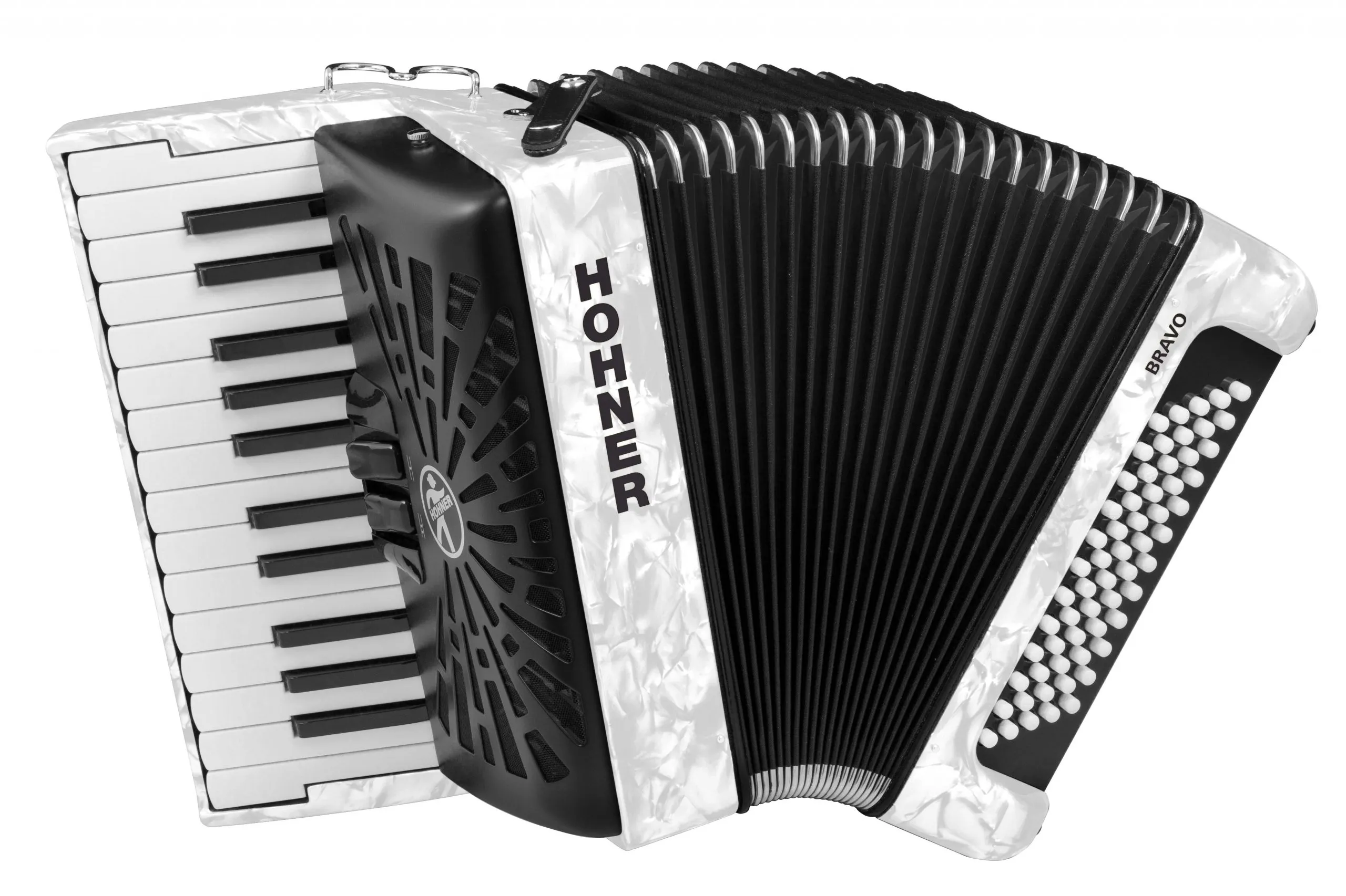 Акордеон Hohner Bravo II 60 White A16952 SilentKey (з чохлом)